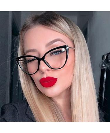 Buli Cat Eye Reading Glasses for Women - Clear Oversized Prescription Glasses (+2.00) with Spring Hinge - Stylish Schildpatt Reading Aids - Buy Online on GoSupps.com