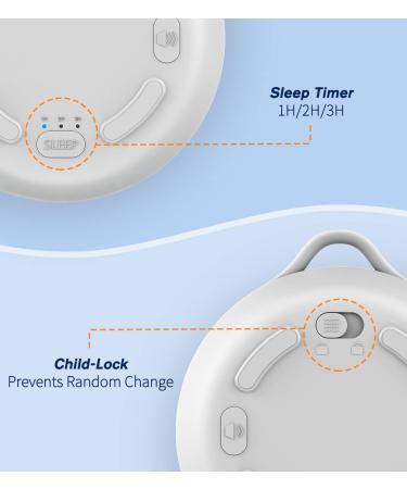 Portable White Noise Machine for Baby Sleeping with 17 Soothing Sounds and Night Lights - USB Rechargeable, Easy Hanging, Child Lock - Compact & Lightweight Kids Travel Essential - Buy Online on GoSupps.com