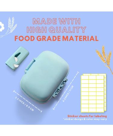 Moisture Proof Pocket Pharmacy | Travel Medicine Organizer Pill Pockets & Cutter for Pills & Vitamins (Blue - Buy Online on GoSupps.com