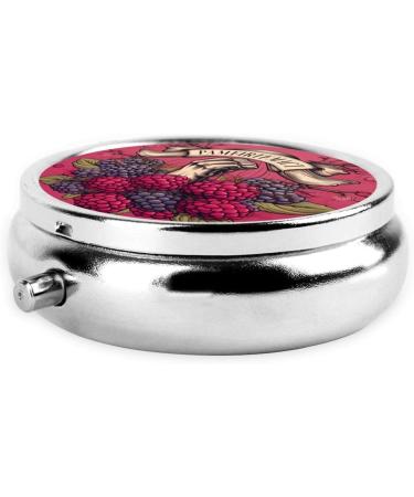 Fists and Fruits of Victory Portable Metal Pill Box - Round Mini 3-Compartment Design for Small Pills | Travel Must-Have | International Shipping Available - Buy Online on GoSupps.com