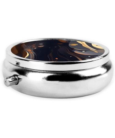 GerRit Dark Medium Round Pill Box - 3 Compartment Portable Organizer for Purse & Pocket - Travel Essential - Buy Online on GoSupps.com