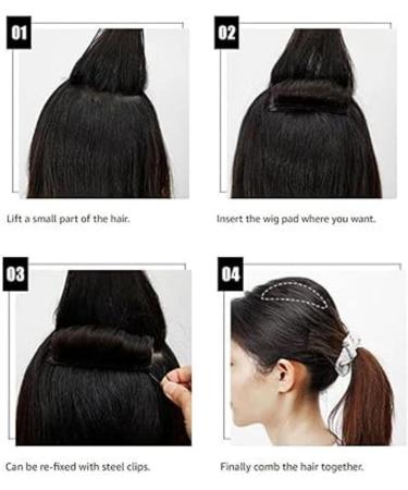 Invisible fluf-fy Hair Pad Hair Bun Invisible Hair Clip Comb In Forehead Raising Hair Bun Natural Hair Bump Clip For Volume Heighten Hair For Girls Long And Short Hair - Buy Online on GoSupps.com