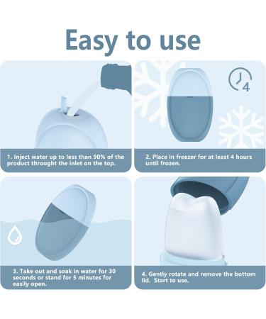 Buy Hianjoo Ice Roller - Best Face & Eye Ice Massage Device | Reduce Swelling Relax with Silicone Ice Cream Scooter - Blue - Buy Online on GoSupps.com