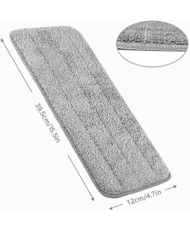 3 Pack Reusable Microfiber Spray Mop Pads - Washable Flat Replacement Heads for Dust, Wet or Dry Floor Cleaning - Grey - Buy Online on GoSupps.com
