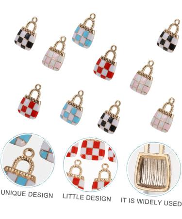 80 Pcs Bag Oil Dripping Alloy Pendant Pendant Mother Crystal Beaded 2.1X1.3CM Assorted Color - Buy Online on GoSupps.com