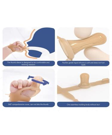 Thumb Sucking Stop for Babies | Adjustable Soft Silicone Protector - Effective Treatment (Brown) - Buy Online on GoSupps.com