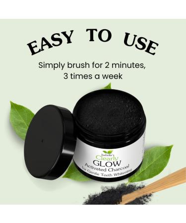 Clearly Glow Teeth Whitening Kit | Activated Charcoal Powder Bamboo Toothbrush Copper Tongue Cleaner | Eco-Friendly Dental Care Gift - Buy Online on GoSupps.com