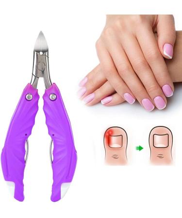 Nail Cuticle Pliers Compact Ingrown Toenail Clipper Folding Small Practical with Anti-skid Handle for Pedicure Tool(blue) - Buy Online on GoSupps.com