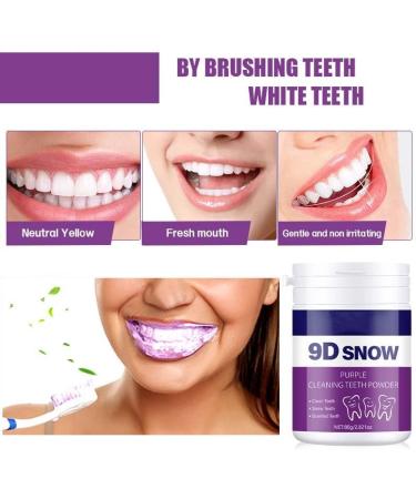 9D Purple Teeth Whitening Powder Color Corrector Tooth Cleaning Powder Strengthening Collagen Teeth & Gums Enamel-Safe Sensitive Care Stains Remover Freshen Breath Daily Oral Care 80g/Pack (1) - Buy Online on GoSupps.com
