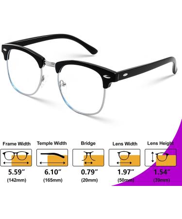 Blue Light Blocking Glasses - Square Anti-Glare for Gaming & Reading - Unisex Black - Buy Online on GoSupps.com