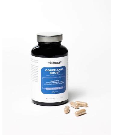 COUPE FAIM | Hautement dos | Konjac Fucus Caroube Vitamine B6 & Bisglycinate de Zinc | Compl ment Alimentaire base de plantes | Vitamines & Min raux | Fabriqu en France | 120 G lules | Ekiboost - Buy Online on GoSupps.com