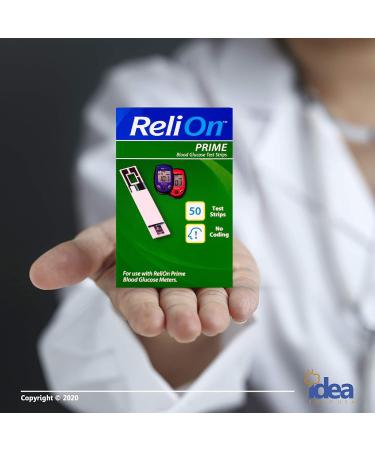 ReliOn Prime Blood Glucose Test Strips 50 Ct (2 Pack) Bundle - Exclusive Look After Your Diabetes Guide Included - Buy Online on GoSupps.com