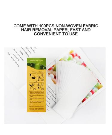 Hair Removal Waxing Kit - Wax Warmer 200g Wax & 100 Paper Strips for Home & Salon (EU Connector) - Buy Online on GoSupps.com