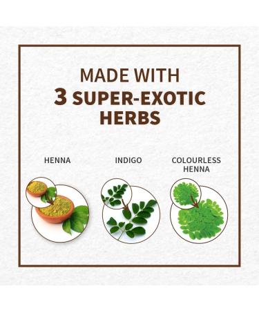 Indus Valley Bio Organic Natural Henna Hair Color Soft Black 100gm - 100% Gray Coverage | Long Lasting Dye | Vegan & Cruelty-Free - Buy Online on GoSupps.com