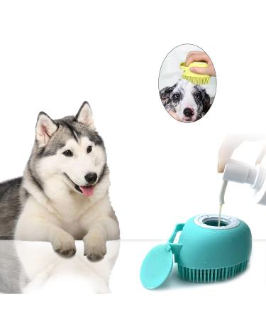 ELEGX Pet Grooming Bath Massage Brush with Soap Dispenser - Yellow - Buy Online on GoSupps.com