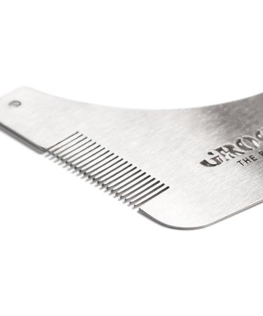 Groomery 6-in-1 Stainless Steel Shaving Template | Perfect Symmetry & Razor-Sharp Contours | Professional Barber Results - Buy Online on GoSupps.com