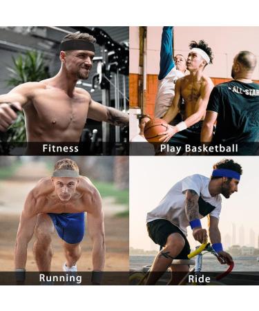 Sports Sweat Bands for Men -12 Pack Sports Headband and Wristbands  Sweatbands Colorful Cotton Sweat Band for Women & Men Tennis Basketball Outdoor Athletic  Running  Gym - Buy Online on GoSupps.com