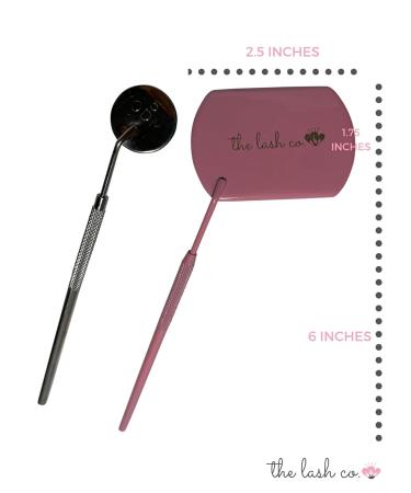 Buy The Lash Co. Xtra Large Lash Extension Mirror - 2.5" Matte Black Pink White Green | Perfect for Professional & Home Use - Buy Online on GoSupps.com
