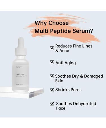 Buffet Peptides Serum for Face - 30ML Anti-Aging Multi Peptide Serum | Moisturizing Solution for Fine Lines & Acne - Shop Now - Buy Online on GoSupps.com