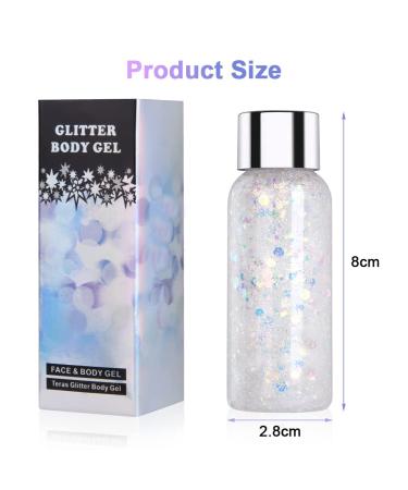Uraqt Body Glitter Gel | Chunky Sparkling Glitter for Face Hair & Lips | Festival Makeup - Buy Online on GoSupps.com