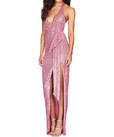 Hanxiulin Women's Sequin Party Dress - Stylish Long Sleeve & Short Skate Dress for Christmas Festival - Gold XL - Buy Online on GoSupps.com