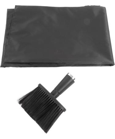 Barber Cape Kit Black Hair Cutting Cape with Neck Duster Brush for Salon Adults Hair Styling FIT Neck Round Neck Skin Friendly Edge Sewing - Buy Online on GoSupps.com