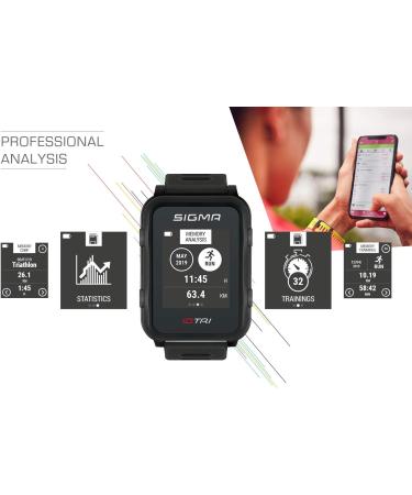 Sigma Sport Id.tri GPS Triathlon Watch - Smart Notifications Waterproof Navigation & Bike Bracket - Buy Online on GoSupps.com