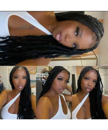24 Inch Soft Locs Crochet Hair: 7 Pack Curly Wavy Faux Locs Crochet Braids for Black Women - Pre Looped Natural Butterfly Crochet Hair (1B) - Buy Online on GoSupps.com
