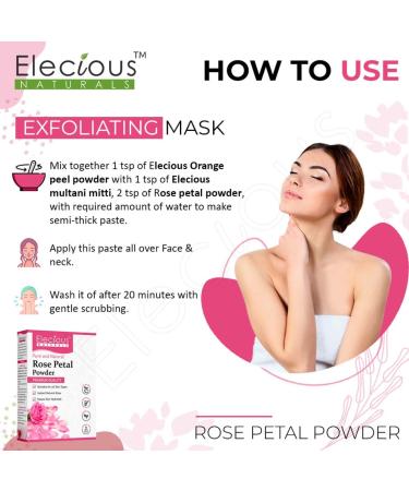 Pure Rose Petals Powder for Face Skin & Hair - Chemical-Free Non-GMO 200gm Moisturizer - Buy Online on GoSupps.com
