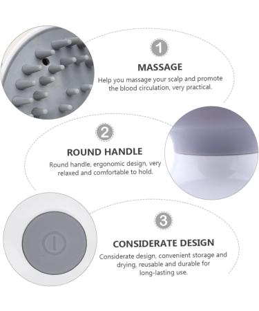 FRCOLOR 3-Pack Electric Shampoo Brush Head Scrubber - Silicone Scalp Massager & Hand Massager - Durable ABS Material - Ideal for Healthy Hair Care - Buy Online on GoSupps.com