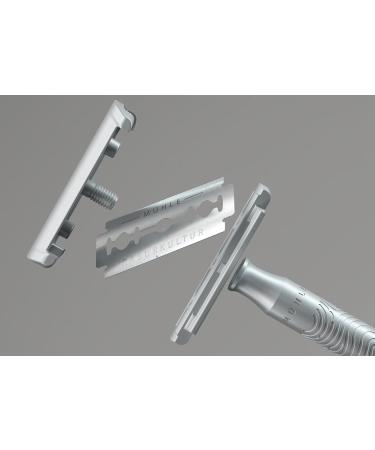 M HLE R 89 Shaving Set 5 pcs | Chrome-Plated Safety Razor Blade Cream & Cloth - Premium Silver Shaving Kit | International Shipping Available - Buy Online on GoSupps.com