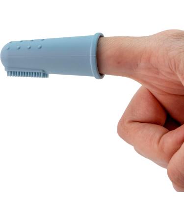 Babyzoco Silicone Finger Toothbrush for Babies | Soothes Gums & Stimulates | 0-2 Years | Unisex | Light Blue - Buy Online on GoSupps.com