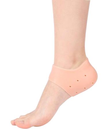 2PC Silicone Moisturizing Socks - Gel Heel Protectors for Cracked Feet | Soft Cushion Support with Air Holes - Buy Online on GoSupps.com