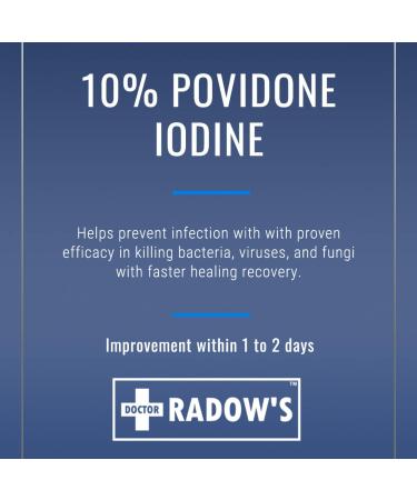 Doctor Radow 10% Povidone Iodine Antiseptic Ointment 1oz - Fast Healing for Pressure Sores & Bedsores - Buy Online on GoSupps.com