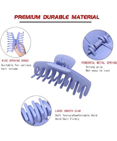 LETAO 8 Pack 3.2 4.3 Inch Medium Large Claw Clips For Thick Hair Big Hair Clip For Thin Hair Girls' Hair Clips Claw Neutral Hair Clips for Women Matte Square Hair Claws Clips For Hair 1 count (Pack of 8) - Buy Online on GoSupps.com