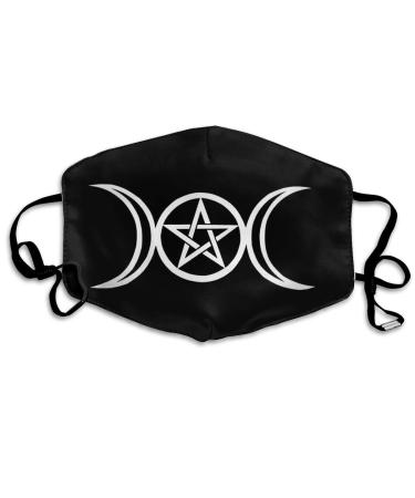 Comfortable Adjustable Triple Moon Pentacle Pagan Facial Decorations For Women And Men