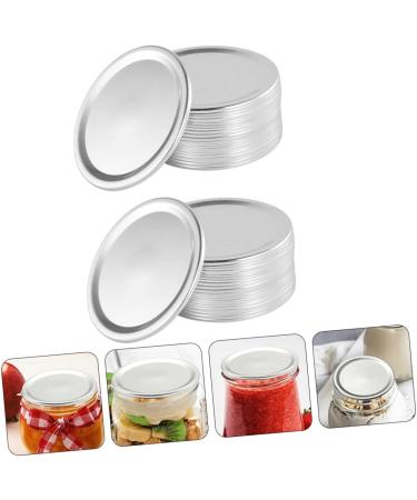 Zerodeko 24pcs Mason Jar Lids Airtight Storage Tank Lids Iron Jar Lid Canning Parts Metal Lids Reusable Canning Caps Silicone Bottle Caps Lids for Sealing Ring Tinplate Customized - Buy Online on GoSupps.com