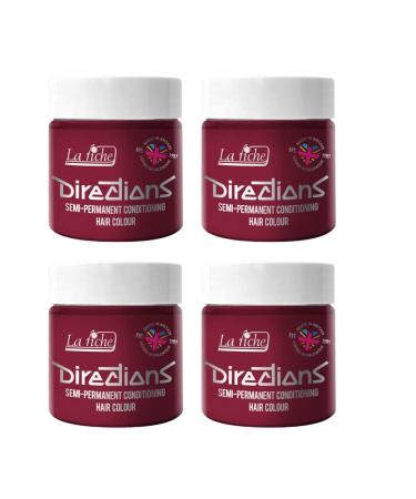 La Riche Directions Semi-Permanent Hair Color 100 ml Jar 4 Pack (Tulip) Tulip 100 ml (Pack of 4)