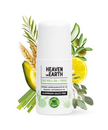 HonE Vegan Roll On Deodorant for Women and Men  Aluminum FREE - Fresh Scented with Citron  Lemongrass  Lemon  Niaouli Essential Oils - Plant Based Deo by  50ml  MADE IN TURKEY