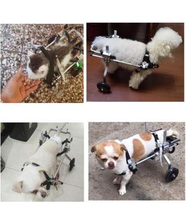 Dog Wheelchair for Back Legs Adjustable Dog Wheelchair for Paralyzed Back Legs Hind Leg Rehabilitation for Disabled Pet Assistive Device for Large Dogs Small Doggy Kitty Cat Rabbit Bunny(XXS-02) - Buy Online on GoSupps.com