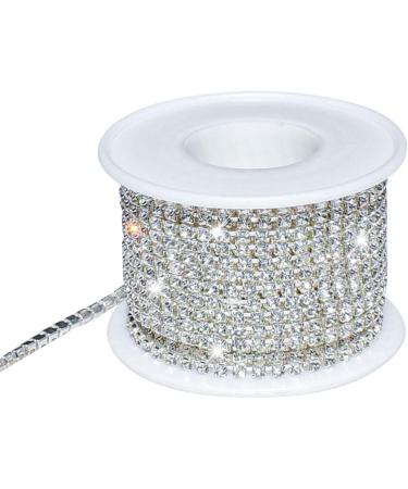 10 Yards 3MM Crystal Rhinestone Close Chain Trim for DIY Decoration - Silver Claw Chain for Sewing, Crafts, Jewelry - 1 Roll SS12 Rhinestone Cup Chain - Christmas Gift - Buy Online on GoSupps.com