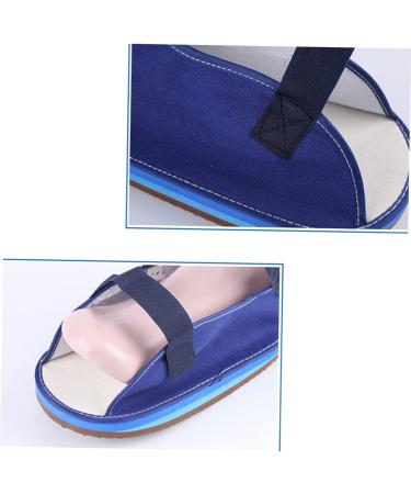 GLEAVI Square Toe Sandals for Women - Ankle Braces for Broken Feet - Foot Protective Shoes for Fracture Care - Blue - Buy Online on GoSupps.com