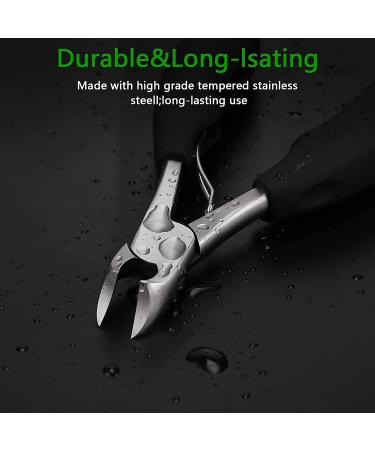 YINYIN Podiatrist Toenail Clippers - Professional Thick & Ingrown Toe Nail Cutters for Men & Seniors - Super Sharp Curved Blade Grooming Tool (Black) - Buy Online on GoSupps.com