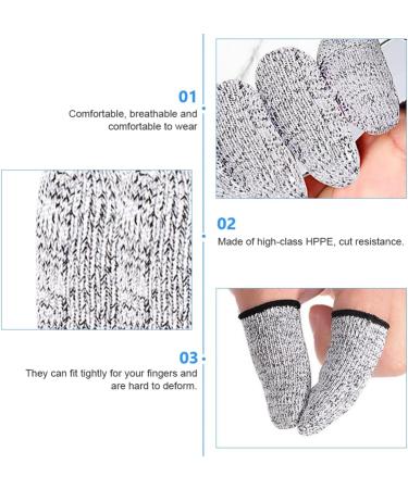 Operitacx 6 Pair Cut Resistant Finger Cots - Kitchen Cutting & Protective Sleeves for Safe Food Prep - Buy Online on GoSupps.com