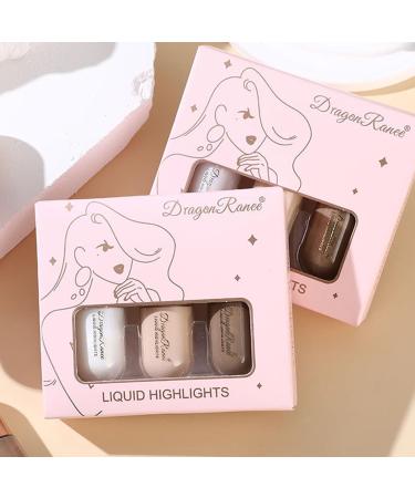 3Pcs/Box Matte Contouring Bronzer Stick Liquid Gloss Brown Nose Cream Brighten Concealer Highlight Makeup Multi Functional Highlighter Brighten Skin - Buy Online on GoSupps.com