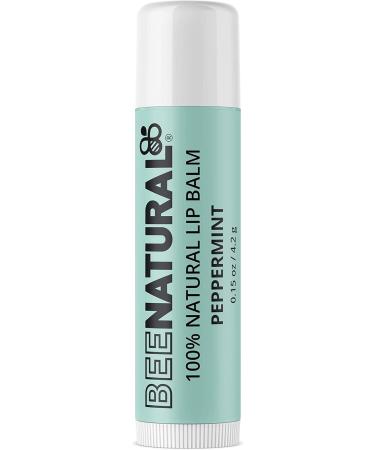 Bee Natural - 100% Natural Moisturizing Lip Balm Peppermint Flavor 4.2g - Buy Online on GoSupps.com