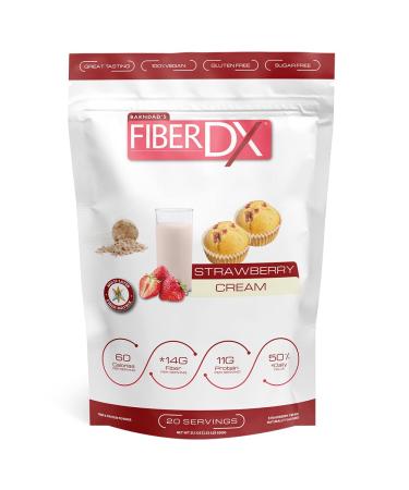 BarnDad FiberDX Strawberry Cream Fiber Supplement Naturally Sweetened 600g