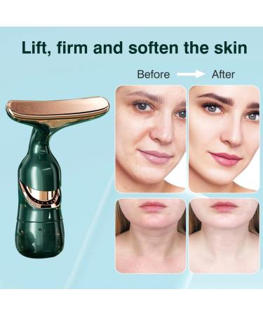 Shop Advanced Electric Face Massage Device - Face Lifting Anti-Wrinkle Neck & Eye Massager with 3 Modes (Green) - International Shipping Available - Buy Online on GoSupps.com
