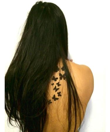 Premium Dragonfly & Butterfly Black Silhouette Tattoo - Shop Now - Buy Online on GoSupps.com