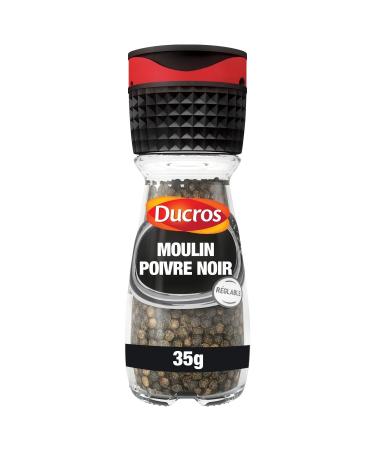 Poivre grains noir force 6 DUCROS - le moulin de 28 g Lot De 4 - Par Lot
